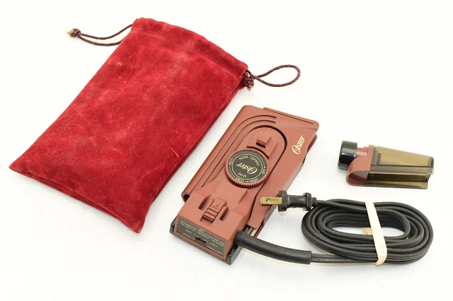 Vintage OSTER Mini Travel Iron Maroon Dual Voltage - Model 308-07A 120V 240V