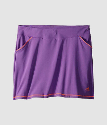 $65 Adidas Golf Girls Active Solid Purple Relaxed Fit Pull On Skort Size Small