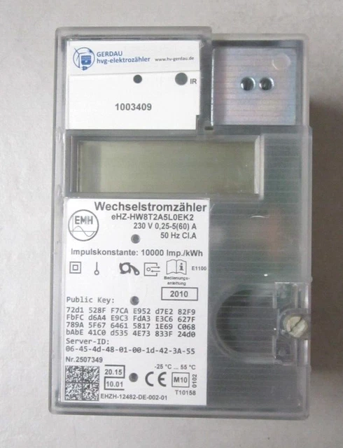 eHZ Drehstromzähler 240560D MID 3x230V 6 60A 2 Tarifwerk eHZ Drehstromzähler 240560D MID 3x230V 6 60A 2 Tarifwerk