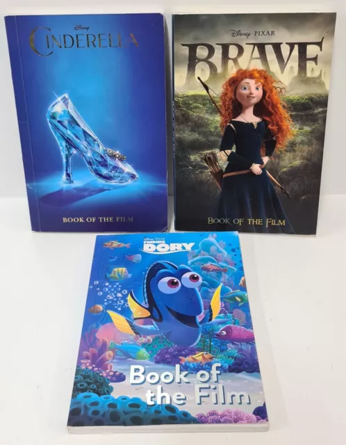 Book Of The Film x3 Disney Pixar Brave + Finding Dory + Disney Cinderella