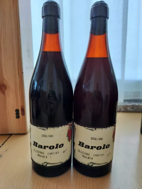 2 X Vino Barolo Imbottigliamento Da Collezione Privata 1956 1958  1,25 Lt