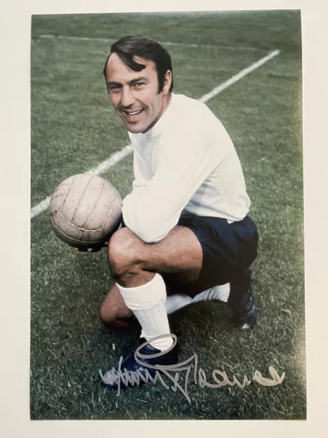 JIMMY GREAVES SIGNED 12x8 ENGLAND TOTTENHAM  CHELSEA