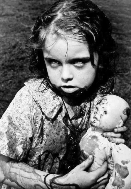 Vintage Halloween Zombie Girl Photo 1296 Oddleys Strange & Bizarre