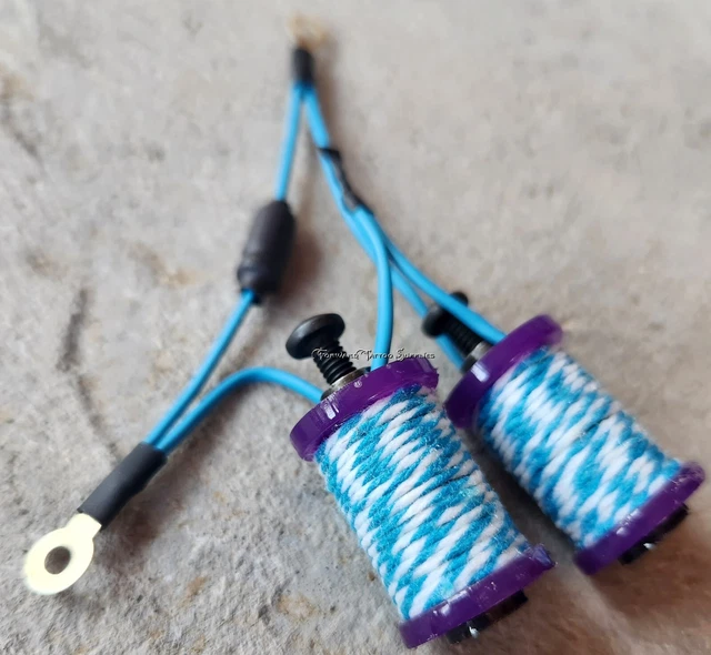 Piezas de máquina de tatuaje de 1,25" 8-32 bobinas 6 envolturas lavadoras púrpura blanco tent azul cordel
