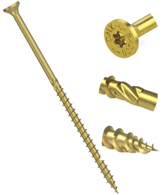 Yellow Carpenter Countersunk Torx Wood Timber Construction Screws with Flat Head