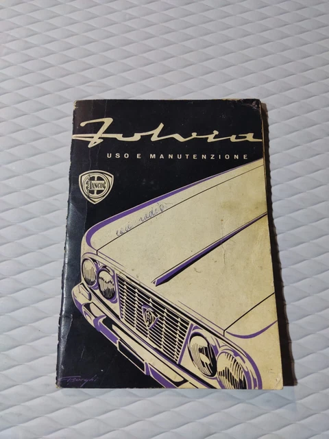 ORIGINALE !! Libretto uso e manutenzione LANCIA Fulvia