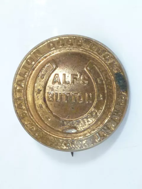 Original WW1 Alf's Button The 1st Battalion Good Luck Regiment Alfs Lapel Badge