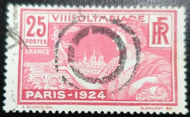 Selten Abstempelung Schweiz Target Doppelte Kreis Auf Olympische Spiele, Paris #