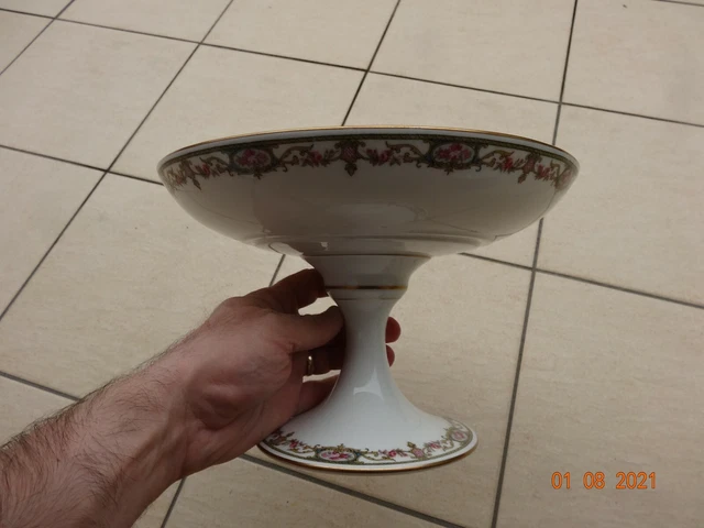 Service à Salade De Fruits En Porcelaine De Limoges - 8 Personnes - Motif Oiseaux