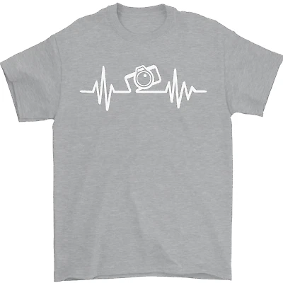 T-shirt da uomo Photography Pulse Photographer ECG 100% cotone
