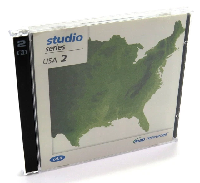 Map Resources Studio Series USA 2 Royalty Free Map Stock Photography, 2 CDs