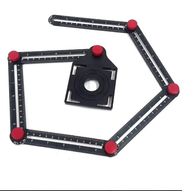 GONIOMETRO ANGOLAZIONE 0-180° Con Righello 10Cm Strumento Di Misurazione 04483 EUR 9,99