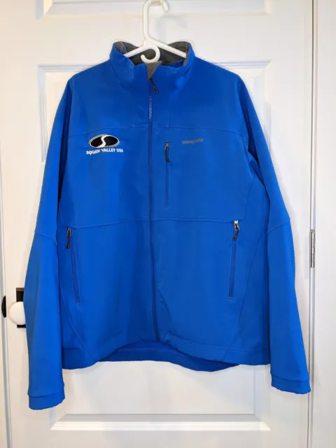 Patagonia Guide Softshell Jacket Full Zip Fleece Lined Blue Mens XL Logo'd