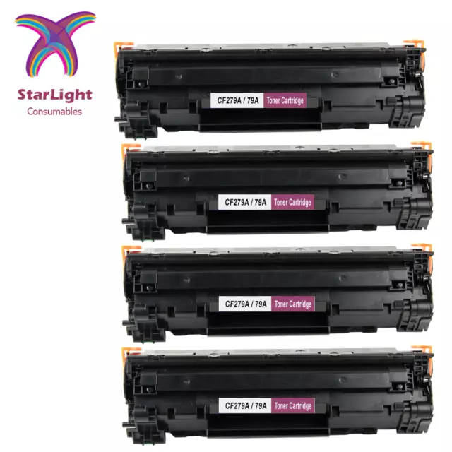 4 x Toner Cartridge CF279A / 79A For HP LaserJet Pro M12a M12w MFP M26a M26nw