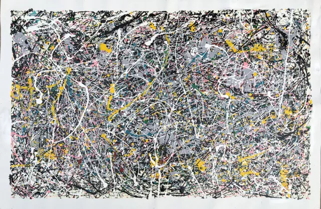 Pollock Style Hand Painted Oil Paintings Large Canvas - 80X48 Number One 1950