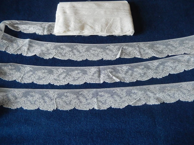 DENTELLE DE VALENCIENNES ANCIENNE  : 10,50 m x 4,2 cm