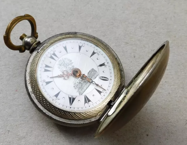 NO RESERVE Ottoman Turkish Vintage Full Hunter Pocket Watch