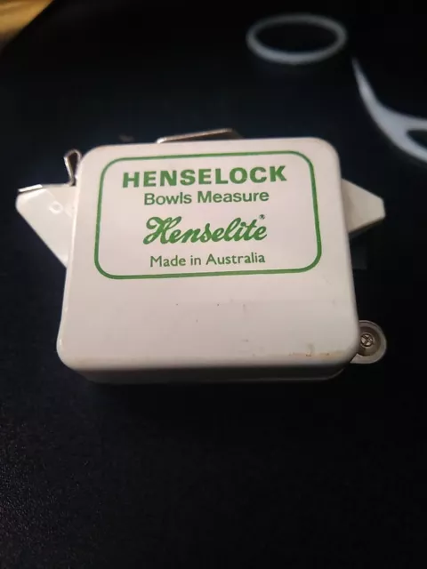 Vintage Henselite Henselock 6ft Lawn Bowls Measure 80s Lawn Bowls With Pin