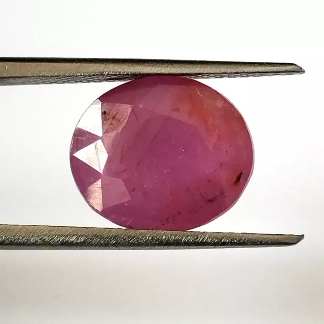 Earth Mined Ruby 6.40 Cts 10.3X12 mm Oval Cut Natural Faceted Unheated Gemstone