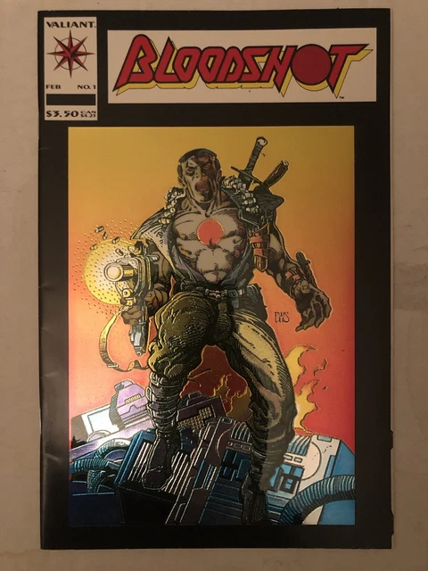 BLOODSHOT #1 (Valiant Feb 1993) Chrome cover by Barry Windsor-Smith, poster