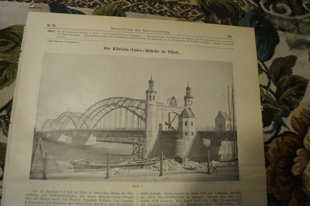 1907 Bauverwaltung 88 Königin Luise Brücke Tilsit