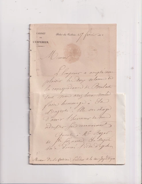 MILLET (Jean-François). Lettre autographe signée au peintre - Lot 43