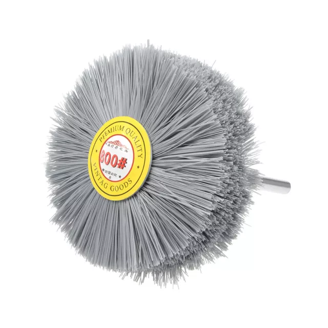 Nylon Wheel Brush 800 Grits Abrasive Grinding Head with 6mm Threaded Shank 3