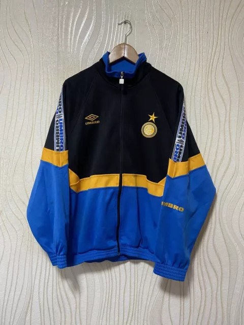 INTER MILAN 1997 1998 FOOTBALL SOCCER TRACK JACKET UMBRO sz S MEN