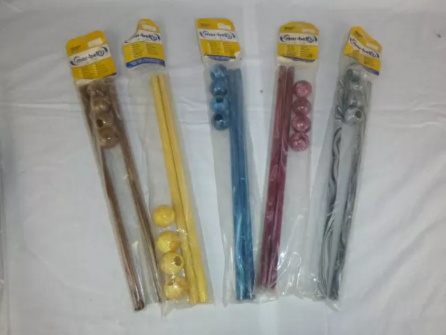NOS Vtg 12" Marbells Macrame Dowel Rod Wall Hanging Purse Handle U CHOOSE COLOR