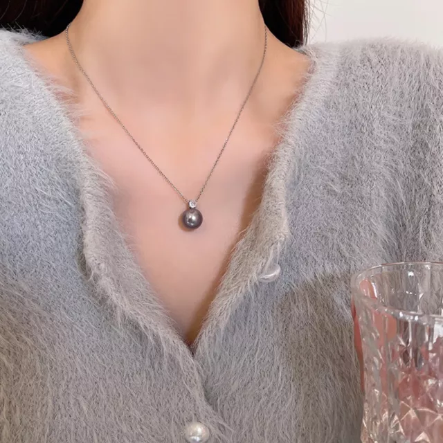 Elegant Imitation Pearl Pendant Necklace Sweater Chain Necklace  Gift