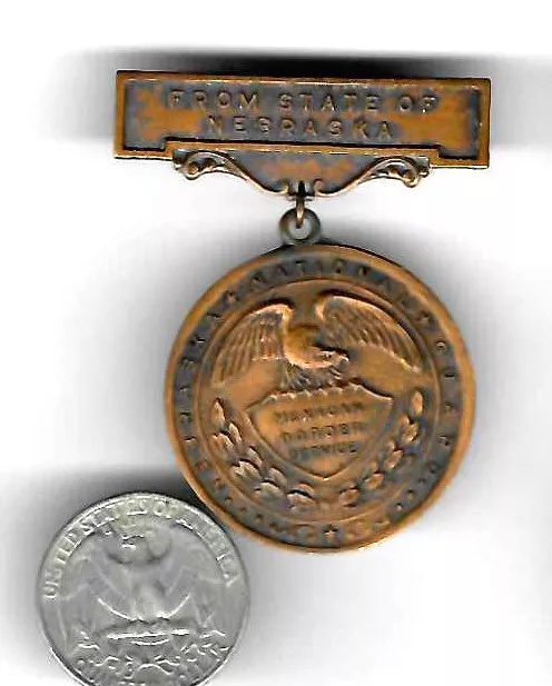 Original Pre WWI NEBRASKA National Guard MEXICAN BORDER Service Veteran Medal