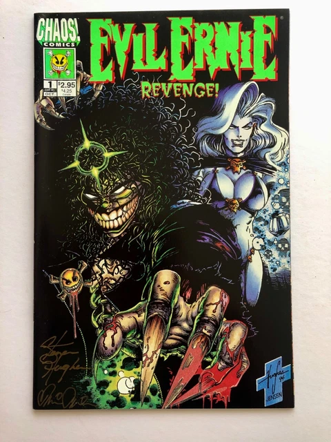 Evil Ernie  #1 Revenge!  2x Signed Steven Hughes / Brian Pulido 1992 NM