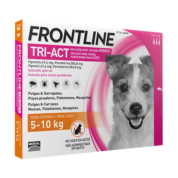 Frontline Tri Act Cane da 5 a 10 kg Antiparassitario Cani Tri-Act AntiPulci ..