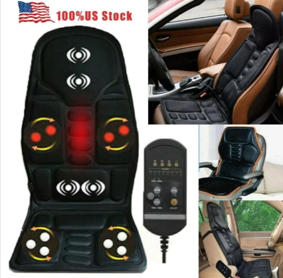 Almohadilla de masaje de cuerpo completo eléctrica para automóvil silla cuello masajeador cubierta de masaje de espalda