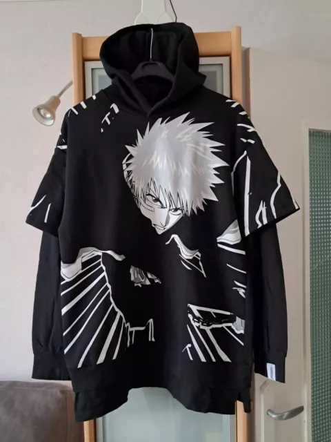 Sweat manga Ichigo taille M neuf noir à capuche. Bershka.