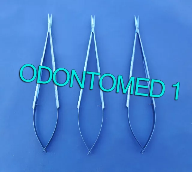 3 Micro Eye Scissors 7" Straight Titanium Opthalmic Instruments