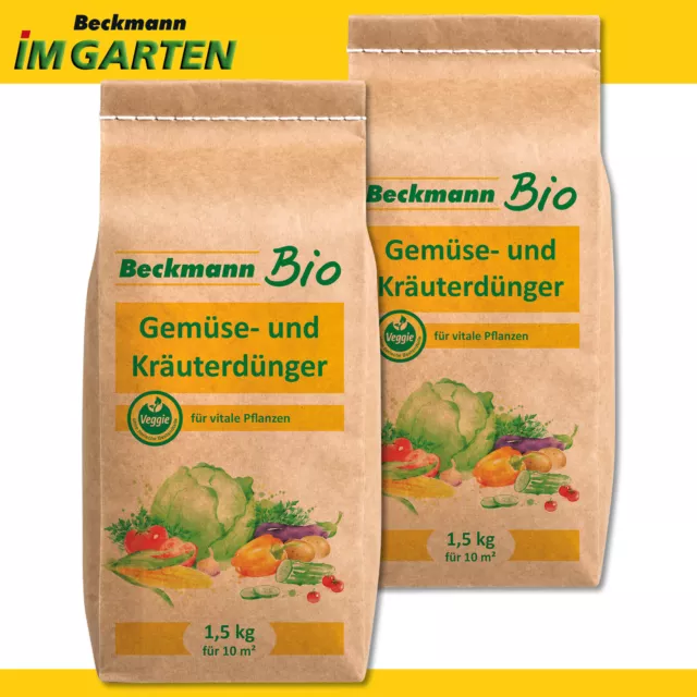 Beckmann 2 x 1,5 KG Bio Légumes- Et Engrais pour Herbes