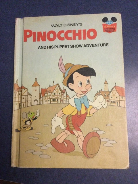 Walt Disney Wonderful World of Reading Pinocchio Hardcover Book Vintage 1973