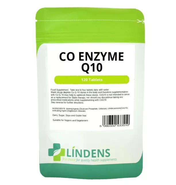 Lindens Co Enzyme Q10 30mg Co-Q10 CoQ10 360 Tablets TRIPLE PACK High Quality