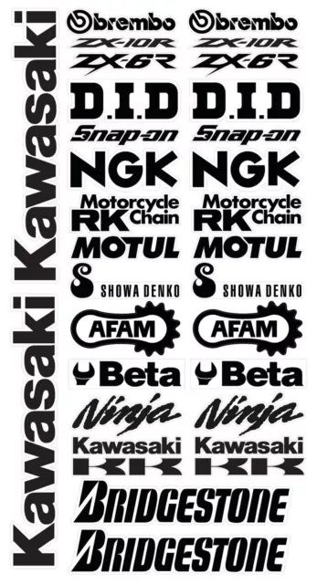 FE STICKER adhesivo patrocinador técnico moto KAWASAKI kit set motogp wsbk race