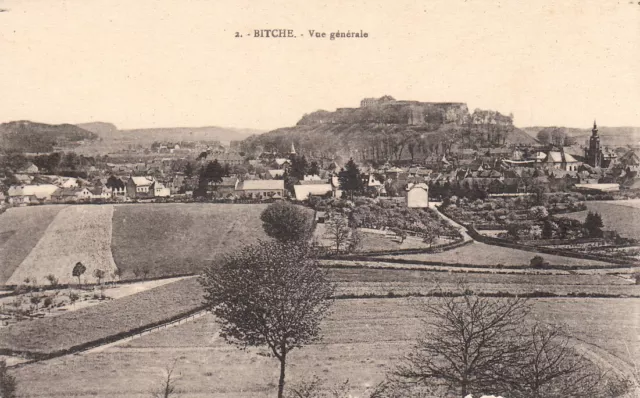 Carte postale ancienne MOSELLE BITCHE 2 vue générale
