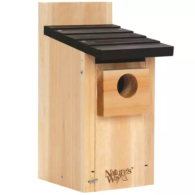 Way Cedar Bluebird Box House, Brown