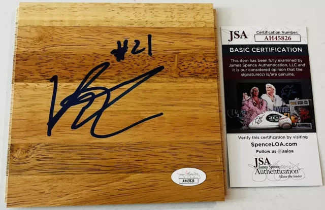 Karter Knox Signed 6X6 Parquet Floorboard Nba Basketball Overtime Elite Jsa Coa