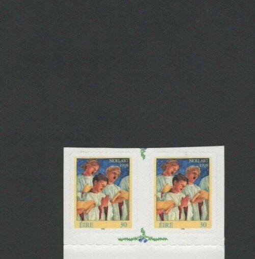 Ireland Stamps: 1998 PAIR 30P Christmas Self Adhesive from Booklet SG SB68 MNH