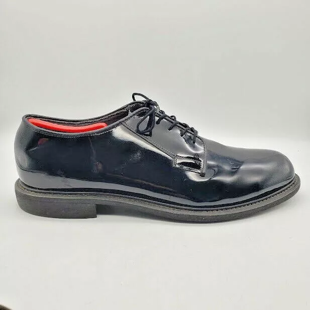 BATES Long Wearing High Gloss Patent Lace Up Oxford Dress Shoes Men's Size 13.5