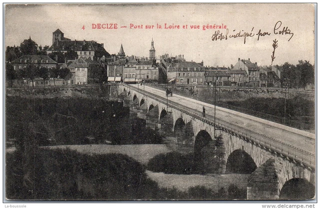 58 DECIZE - pont sur la loire et vue generale