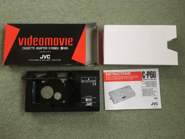 JVC VIDEOMOVIE C-P6BKU VHS-C to VHS/SVHS Motorised Cassette Tape