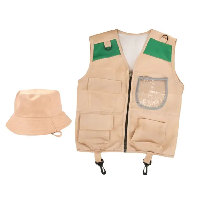 Kids  Costume Vest Hat Dress up Party Favors for Activity Camping Outdoor