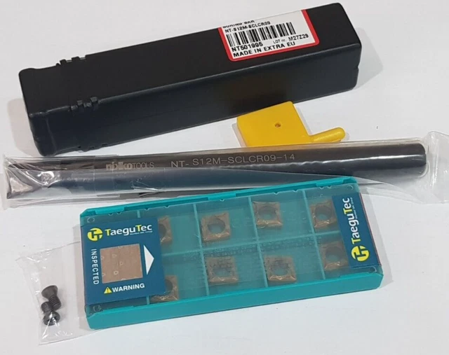 1pc NT-S12M-SCLCR09 Boring Bar NIKKOTOOLS + 10pcs CCMT 09T304 FG TT5080 TAEGUTEC