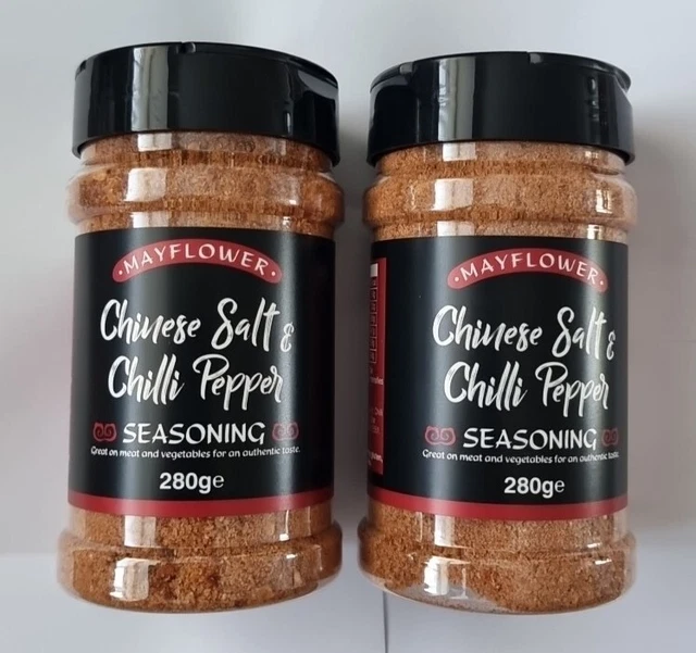 MAYFLOWER CHINESE SALT And Chilli Pepper Seasoning 2 bottles of 280g